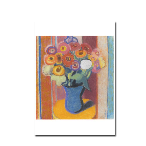 Postkarte Ida Kerkovius " Blumen in blauer Vase, 1945 "