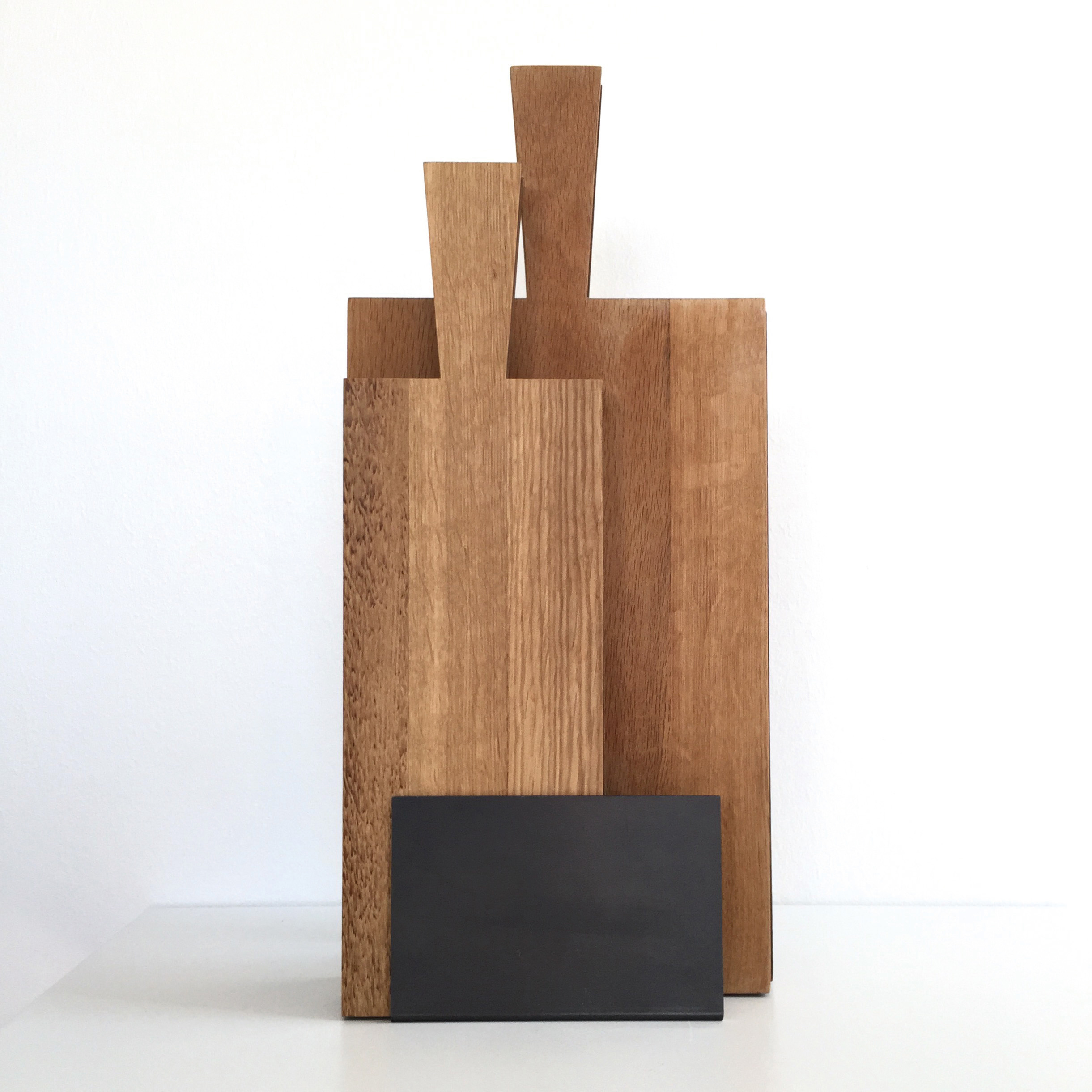 Raumgestalt  Brett mit Griff aus Eiche geölt, mini (17,5x13,5x1,2 cm + Griff 9 cm)