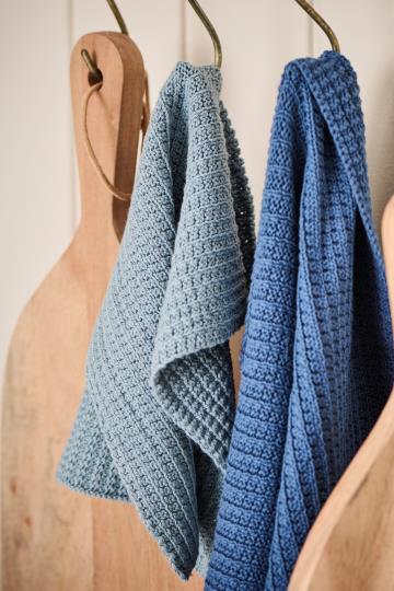 IB Laursen Spüllappen blau gestrickt, ca.25 x 25 cm   