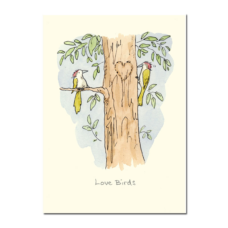 "Love Birds "  Doppelkarte von Two Bad Mice aus England, Hochzeit