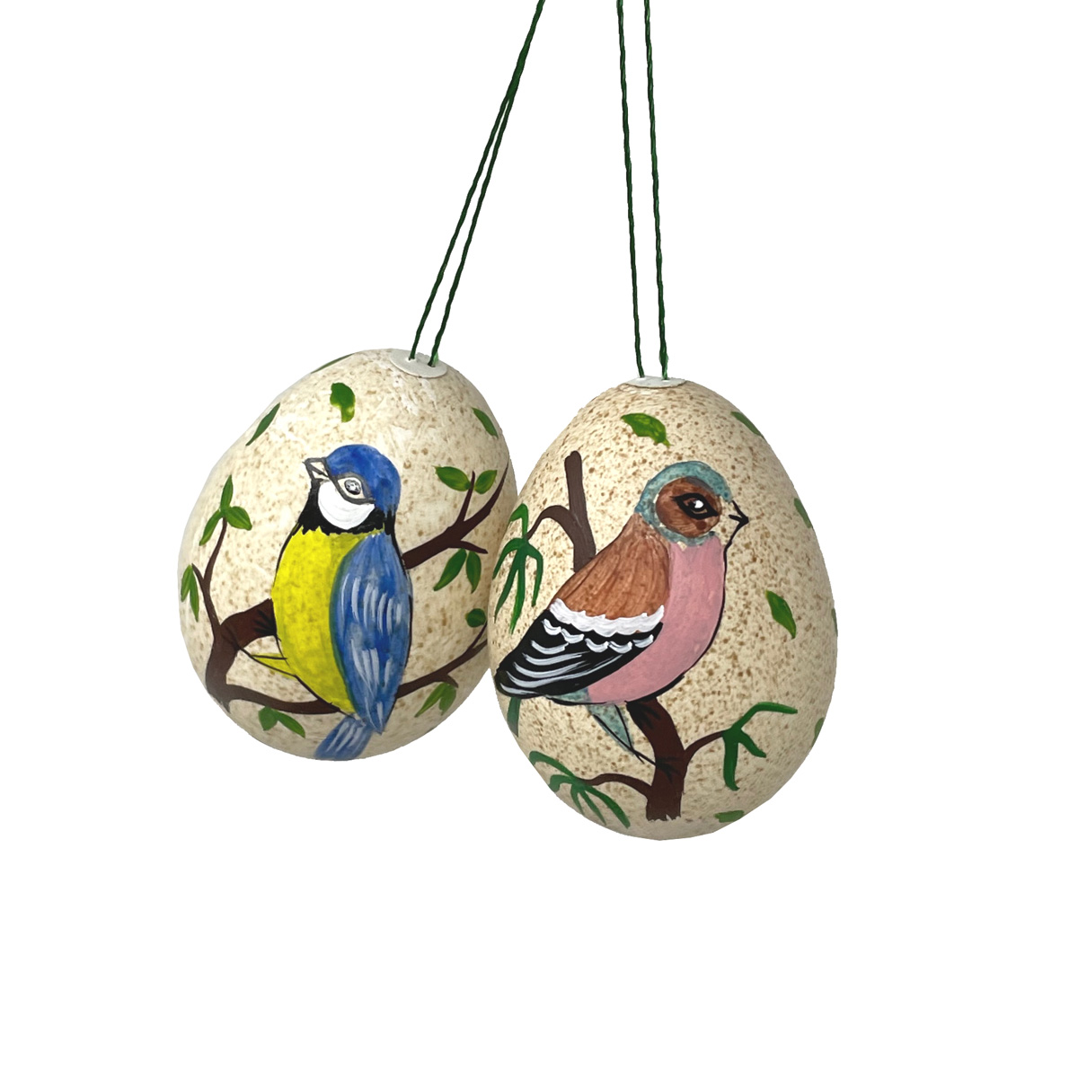 Osterei mit Vögele, handbemalt, Handwerkskunst aus der Slowakei, jeder Vogel und Ei ist ein Unikat , pro Stück