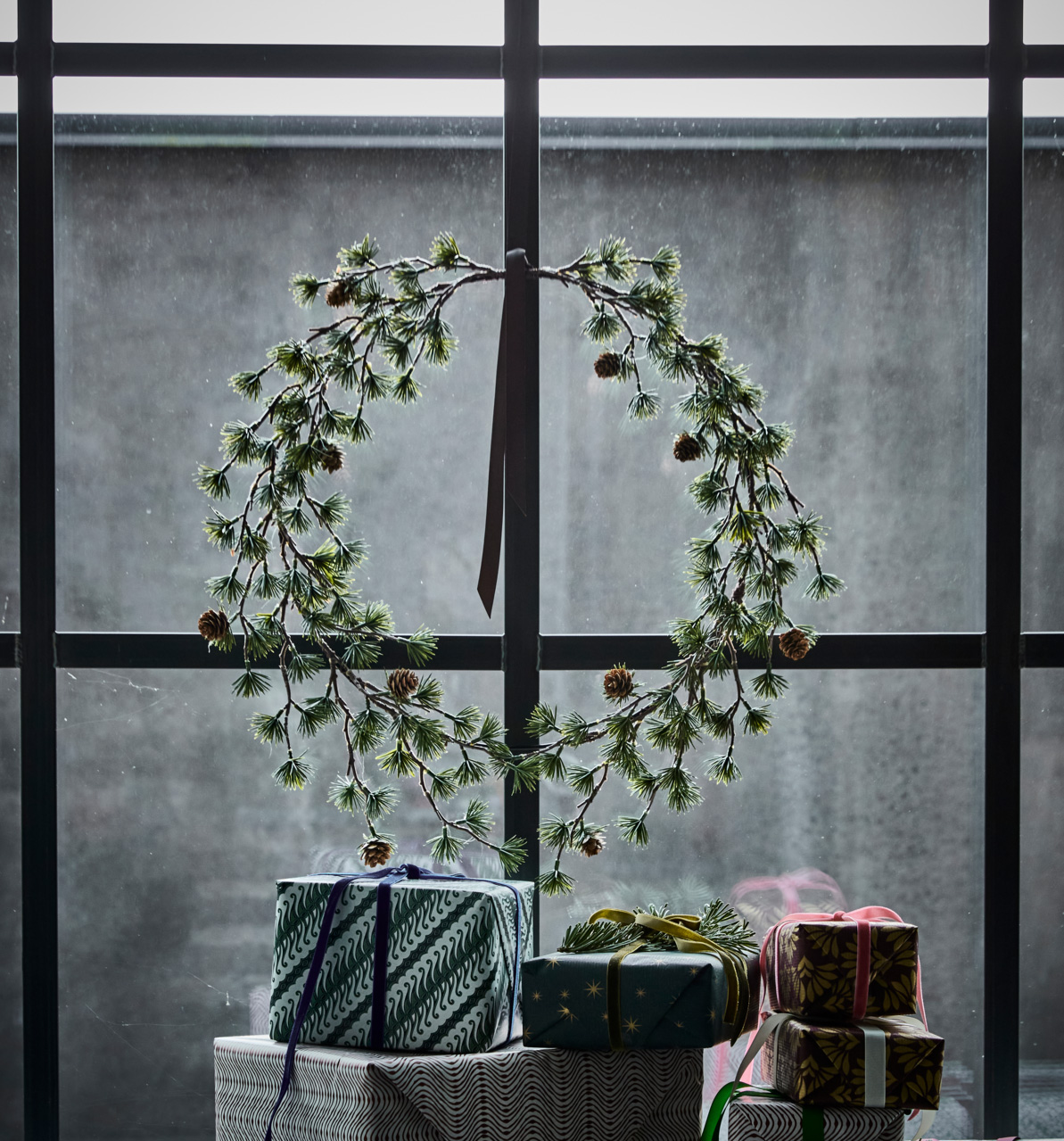 House doctor XMAS Kranz TORCH, Grün  von House doctor, ca. 50 cm 