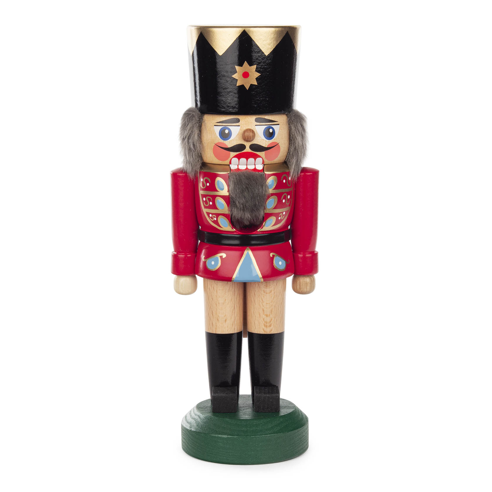 Erzgebirge  Nussknacker König rot-natur, 22cm, Nußknacker  
