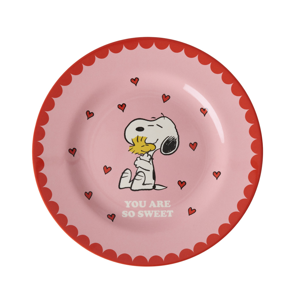 Rice Melamin Teller Snoopy Pink , D. ca. 20 cm