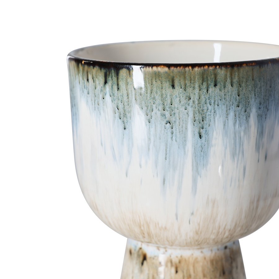 HKliving Retro flower pot glacier,  ca. 24 cm