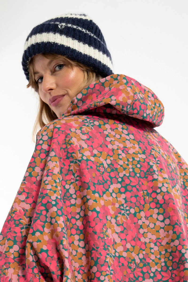 Danefae Danedream Drops Rain PonchoBerrygood Pink, Regenponcho Oversize