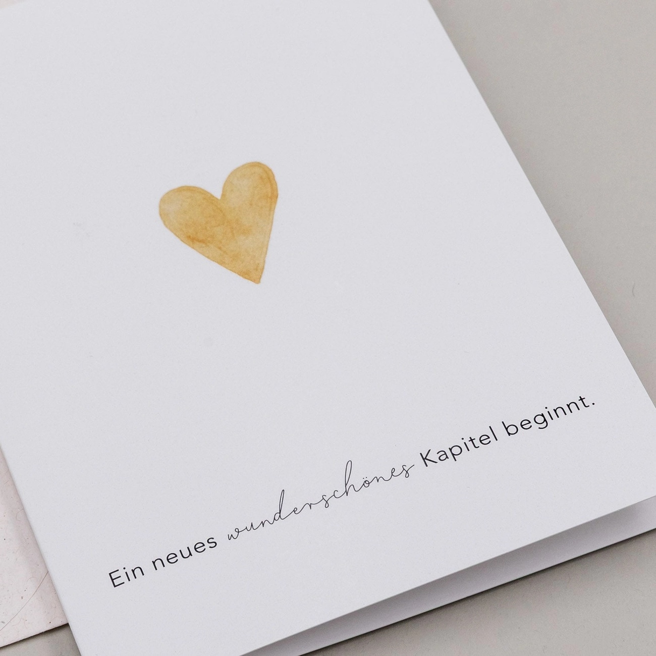 Eulenschnitt Klappkarte Herz gold