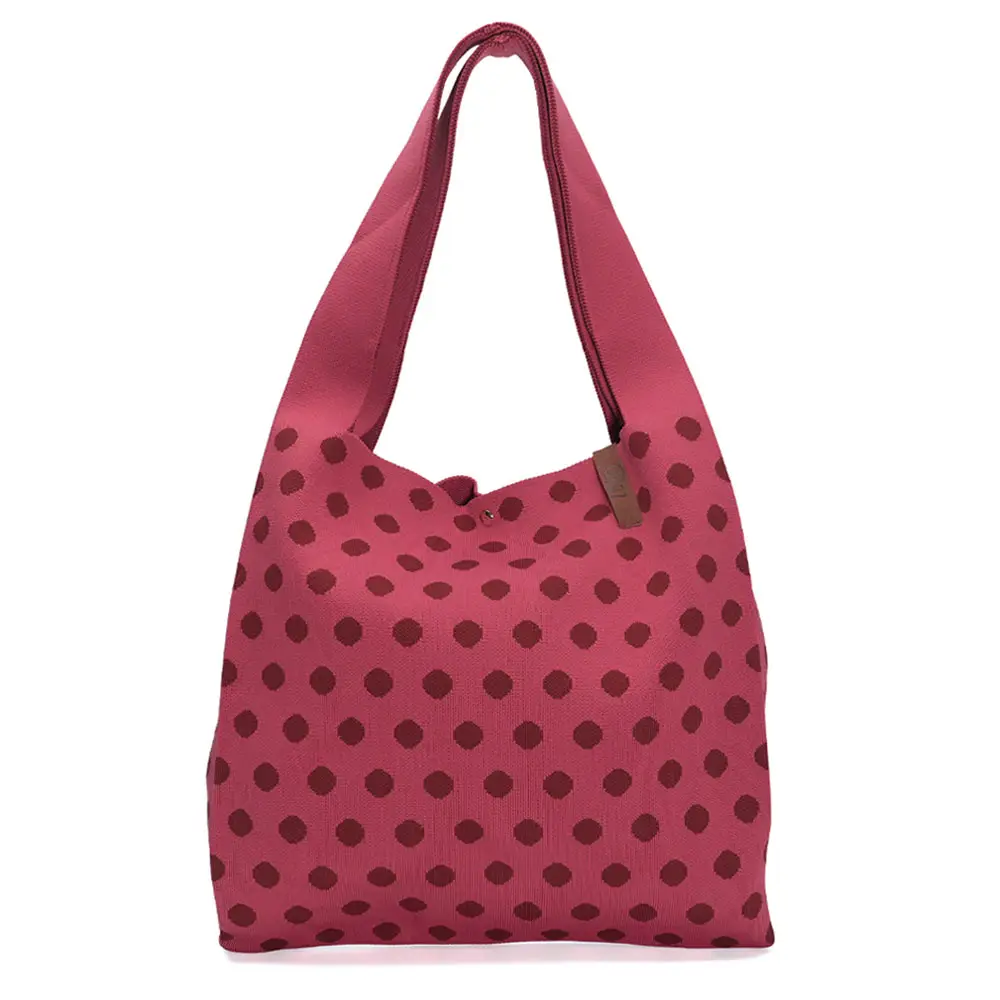 LOT83 Shopper Lois 142, Punkte bordeaux, ca.  45 x 35 cm