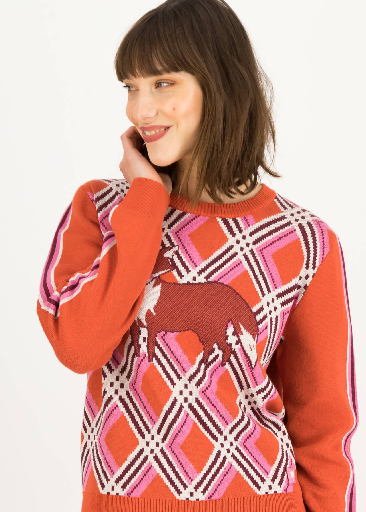 Blutsgeschwister Strickpullover Cosy Storyteller- cheeky fox Blutsgeschwister Strickpullover Cosy Storyteller- cheeky fox