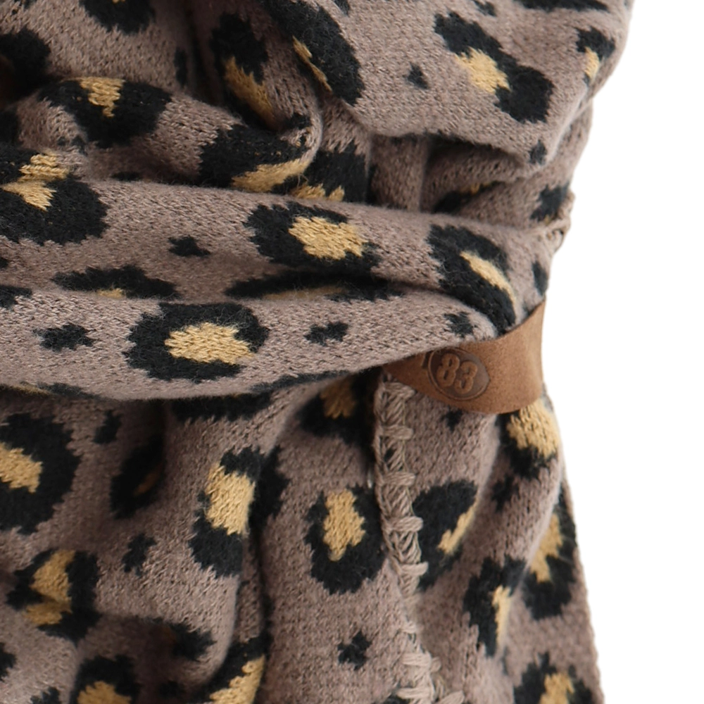 LOT83 Schal Nr. 41 Lilie Dreieckstuch Braun-Caramel Leo 