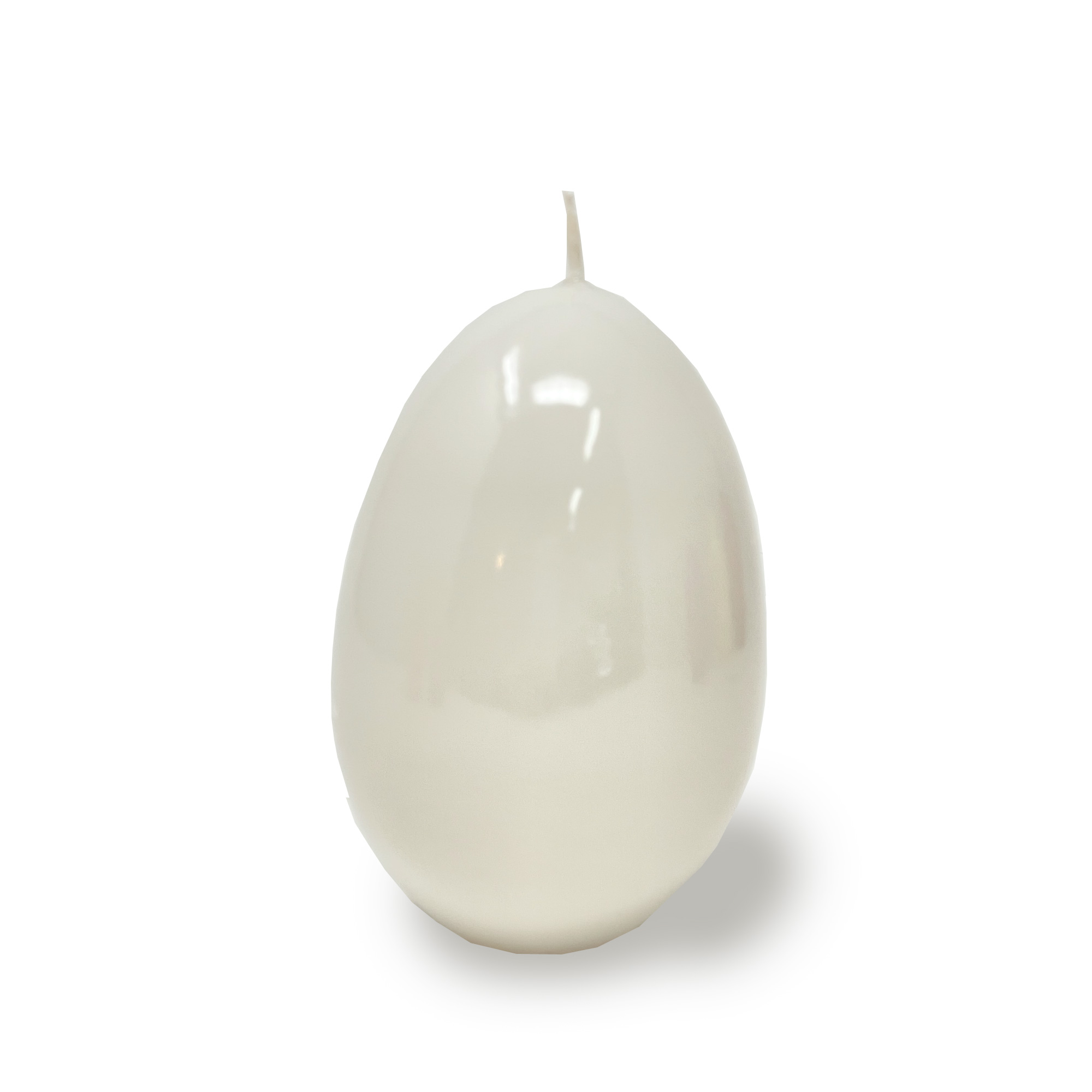 Engels Kerzen Eierkerze gelackt,  Höhe ca. Ø8 H12 cm, Farbe: Seide