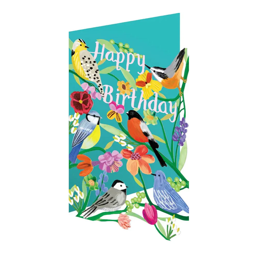 Roger la Borde Birdhaven Birthday Lasercut Grußkarte