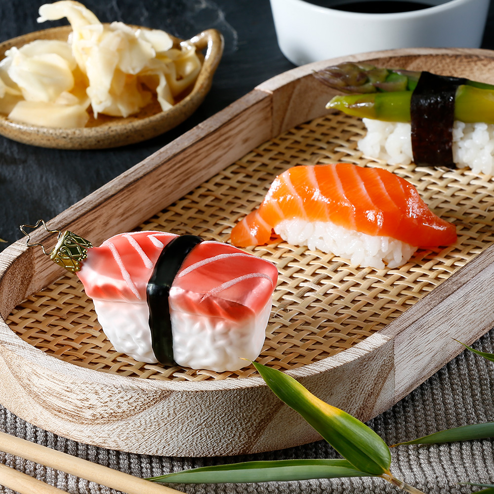 Inge Glas Sushi Nigiri, Christbaumkugel , ca. 8 cm, Glas