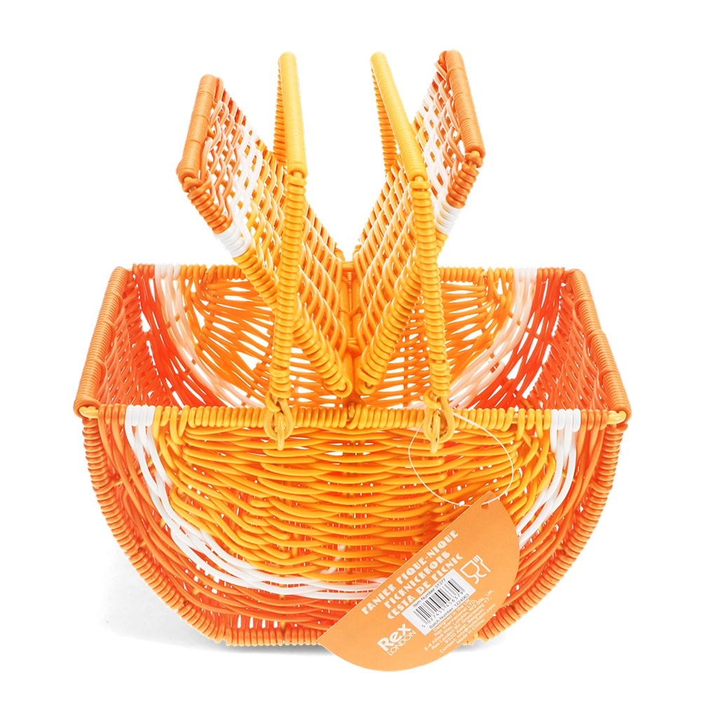 Kleiner Picknickkorb - Orange, ca. 20,5 x 15,4 x 11,5 cm