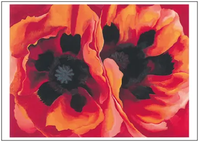 Postkarte Georgia O`Keeffe " Oriental Poppies/ Mohnblumen, 1927 " Kunst