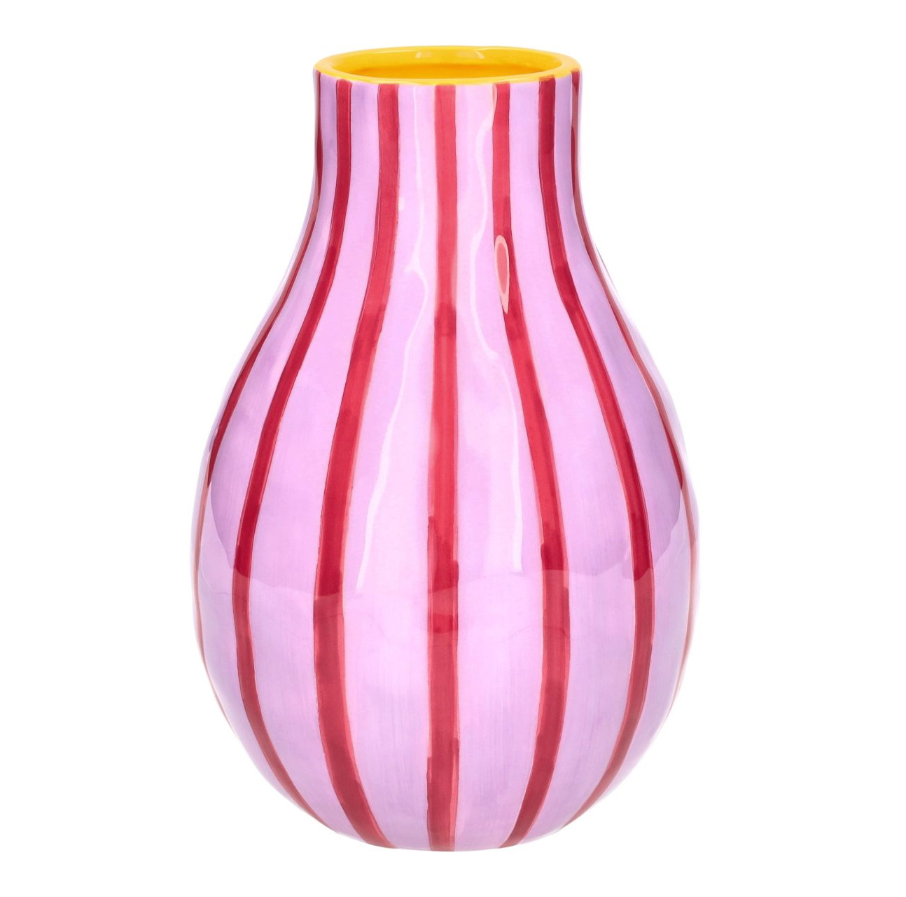Artisan, Vase Streifen, Höhe ca.24 cm, lila/pink Streifen 