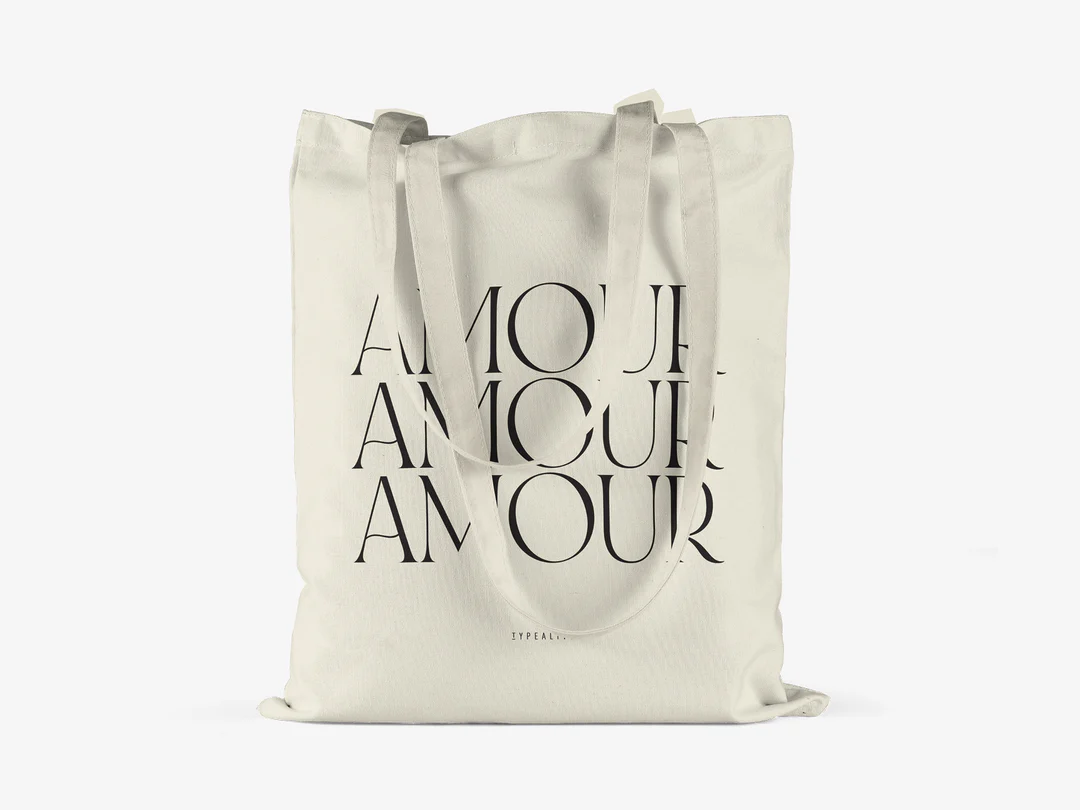 Baumwolltasche " Amour "