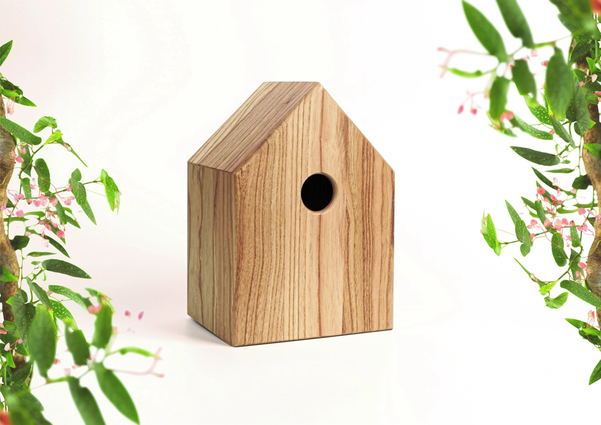Vogelhaus Hallo Jan, pures Design