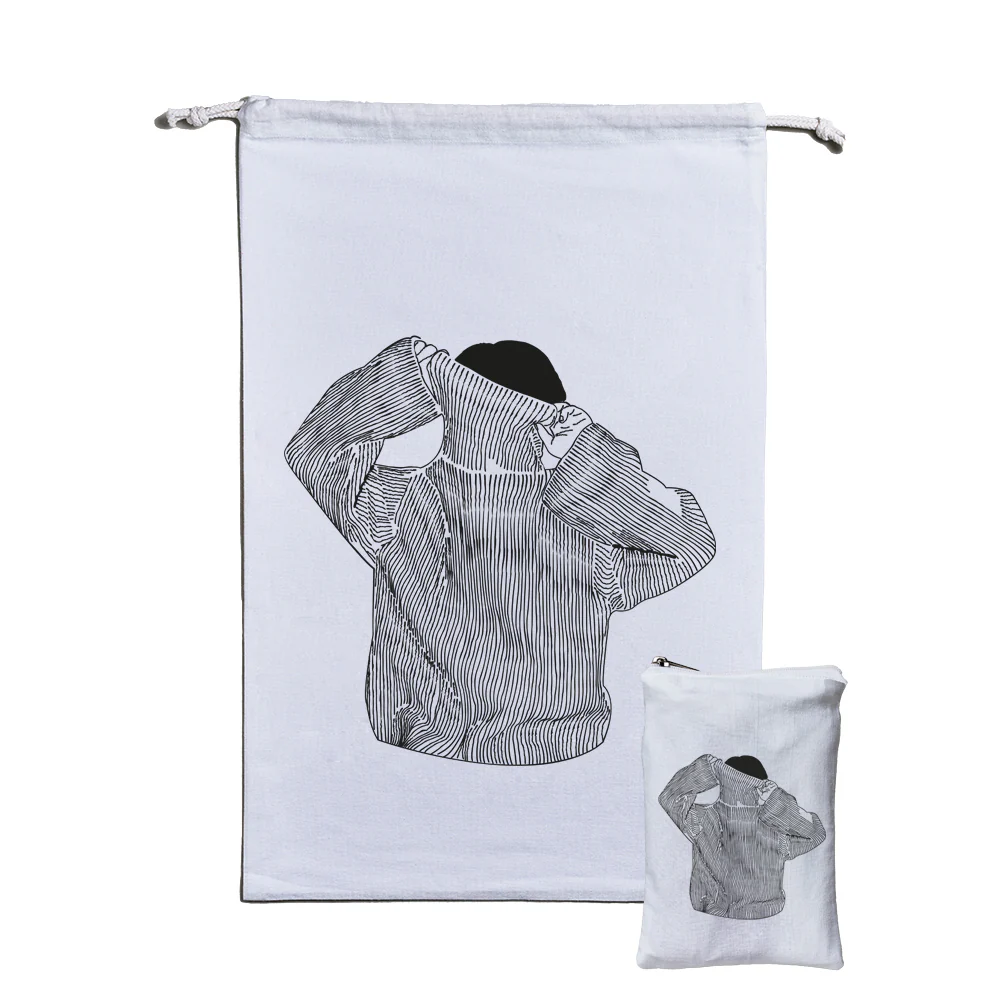 Organic Laundry Bag , Wäschebeutel "clean sweater", 40 x 60 cm, Bio-Baumwolle  