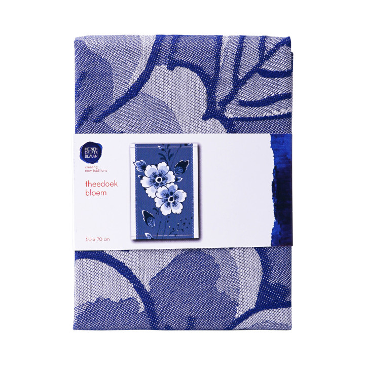 Geschirrtuch" Blumen" Jacquard von Heinen Delfts Blauw, Holland, Niederlande 