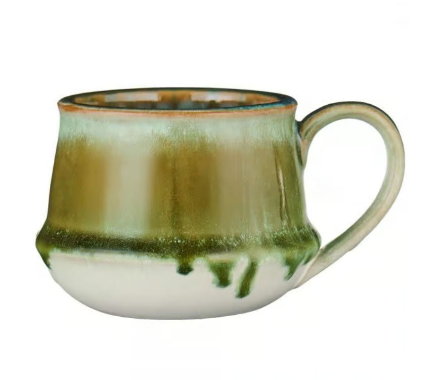 IB Laursen Tasse mit Henkel Kalmar moosgrüne Glasur, 200 ml