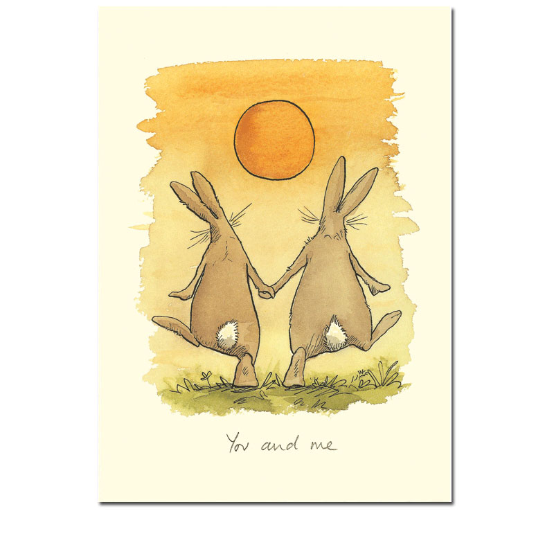 Two Bad Mice Doppelkarte "You and Me" von Two Bad Mice aus England , Hase, Liebe von Anita Jeram 