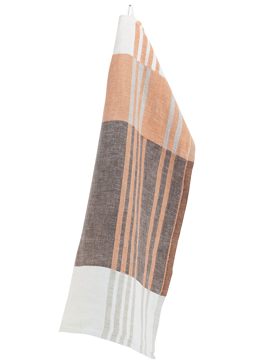 Lapuan Kankurit Geschirrtuch " TOFFEE"brown-rust, 100% Leinen 
