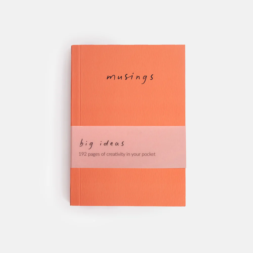 Caroline Gardner Notizbuch, Orange 'Musings' A6 Softback Notebook