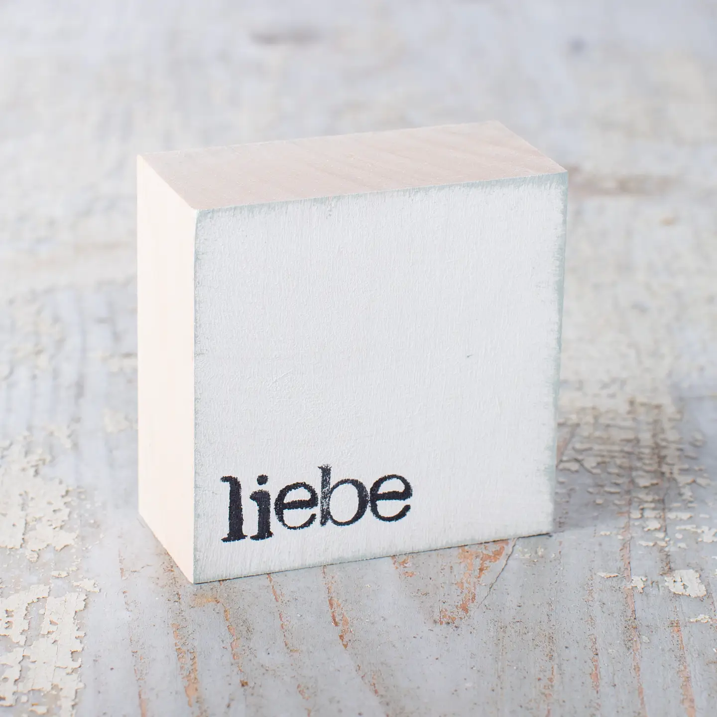 Textplatte "liebe" weiß von iopla , 6 x 6 cm