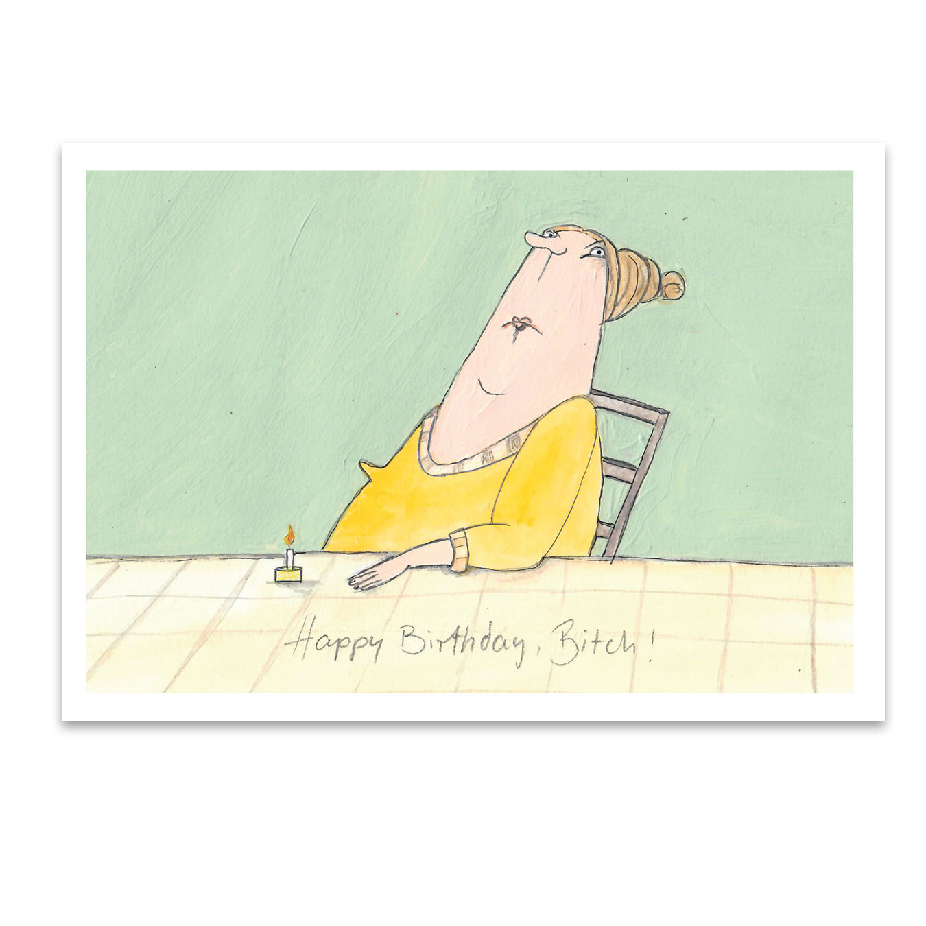 Postkarte kittiekatstudio "happy birthday bitch" von kittiekatstudio , Geburtstag