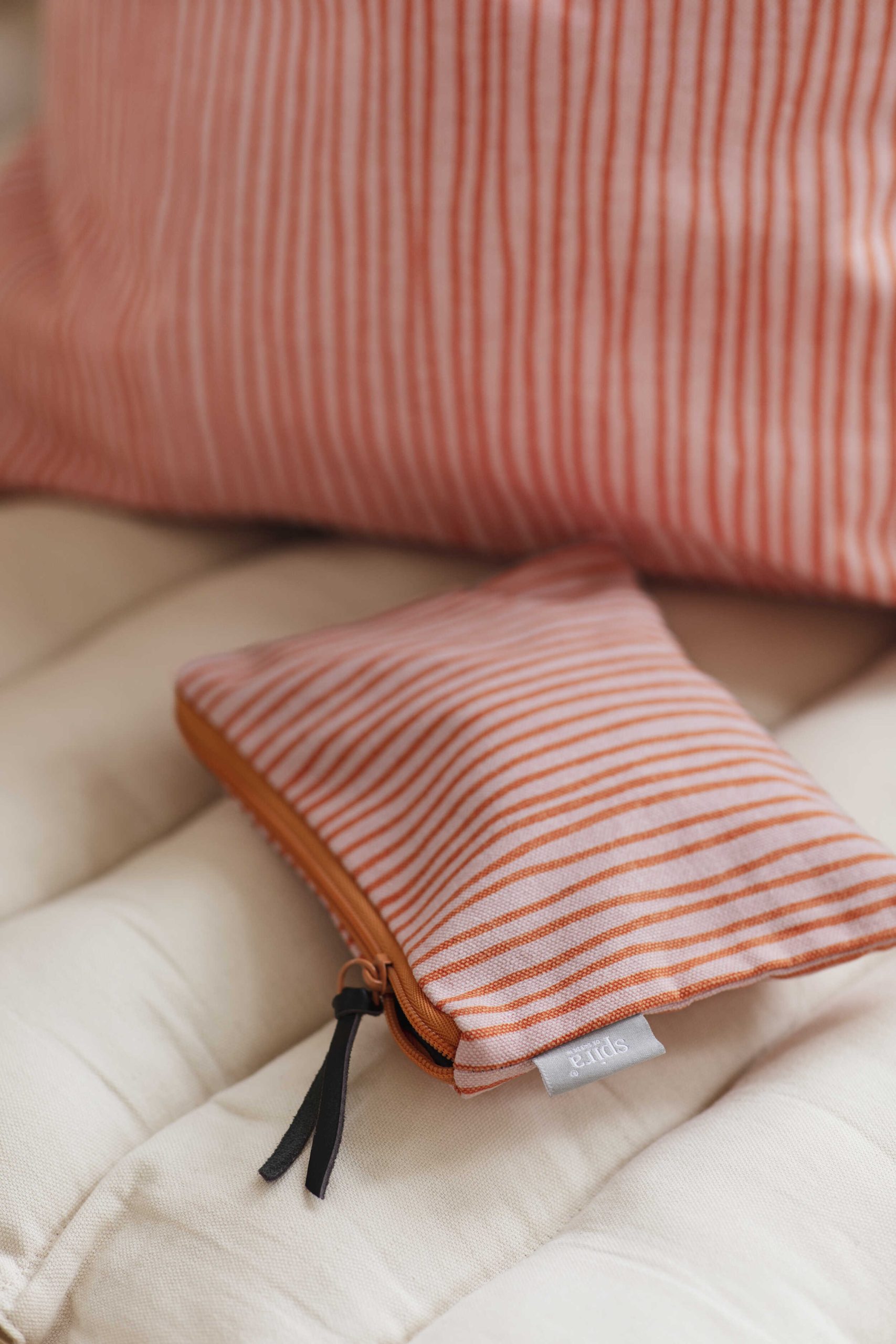 Spira of Sweden Mäppchen STRIPE rosa-orange, Necessaire, ca. 19 x 15 cm