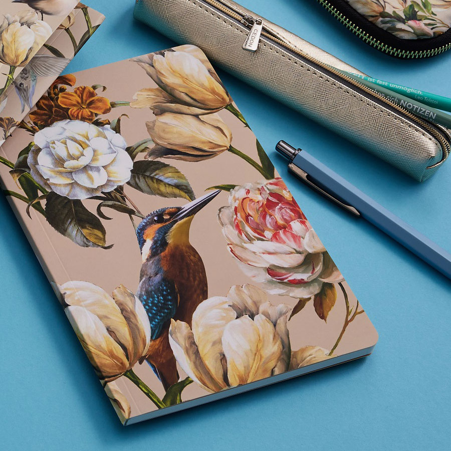 Heft de Luxe Eisvogel DIN A5 von Cedon