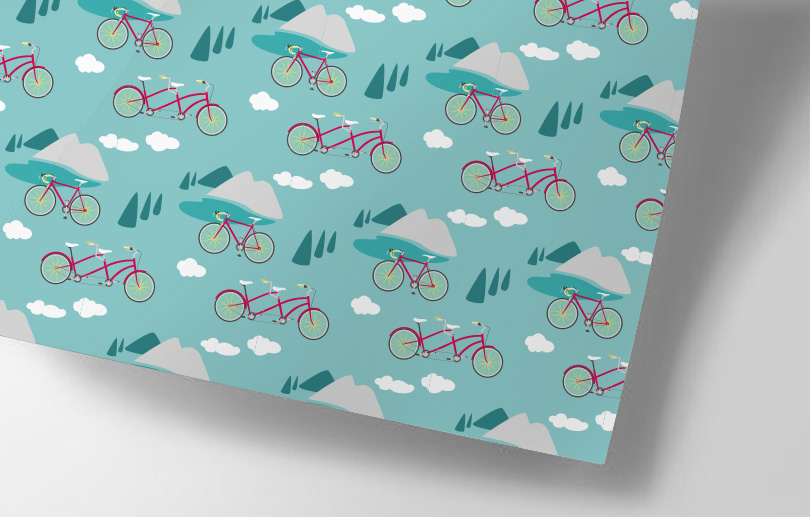 Geschenkpapier Fahrradausflug, ca. 50 x 70 cm , Rennrad, Tandem Geschenkpapier Fahrradausflug, ca. 50 x 70 cm , Rennrad, Tandem