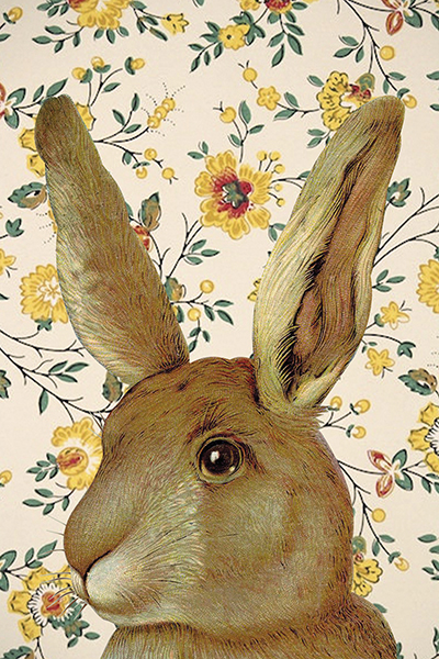 Vintage Postkarte Hase von Sköna Ting Postkarte Hase, Ostern