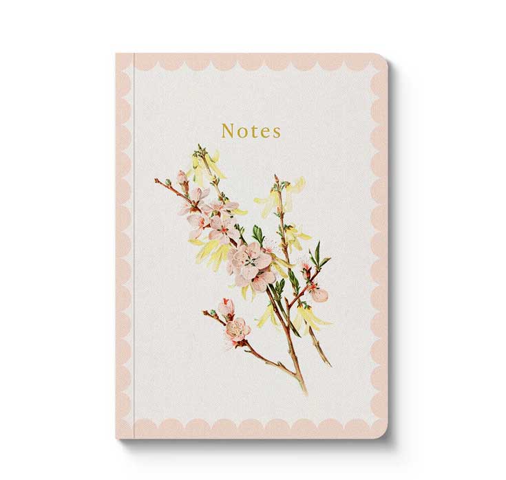 OH DEER Notizbuch A6 Spring Blossom A6 Premium Paperback Notebook