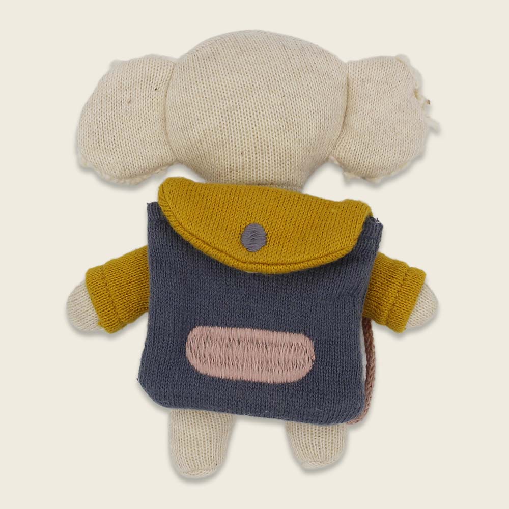 Ava & Yves Koala „Schulkind“ mit Schulranzen und Shirt in flieder/gelb Kuscheltier von Ava & Yves , ca. 17cm