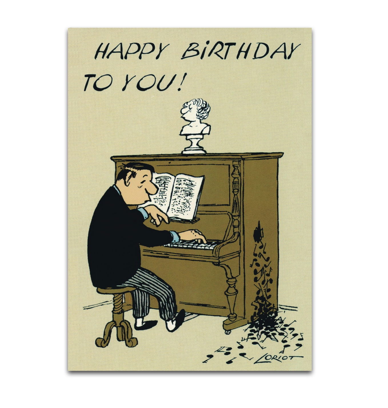 Loriot Postkarte " Happy birthday to you" , Inkognito