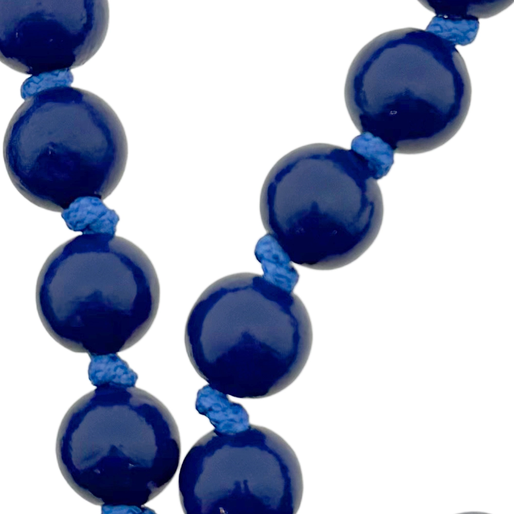 LOT83 Handykette LANG Nr. 78, Perlen, dunkelblau