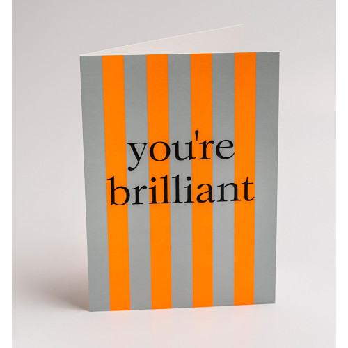 Doppelkarte "You're Brilliant"  Parasol, Streifen, 7175LAG