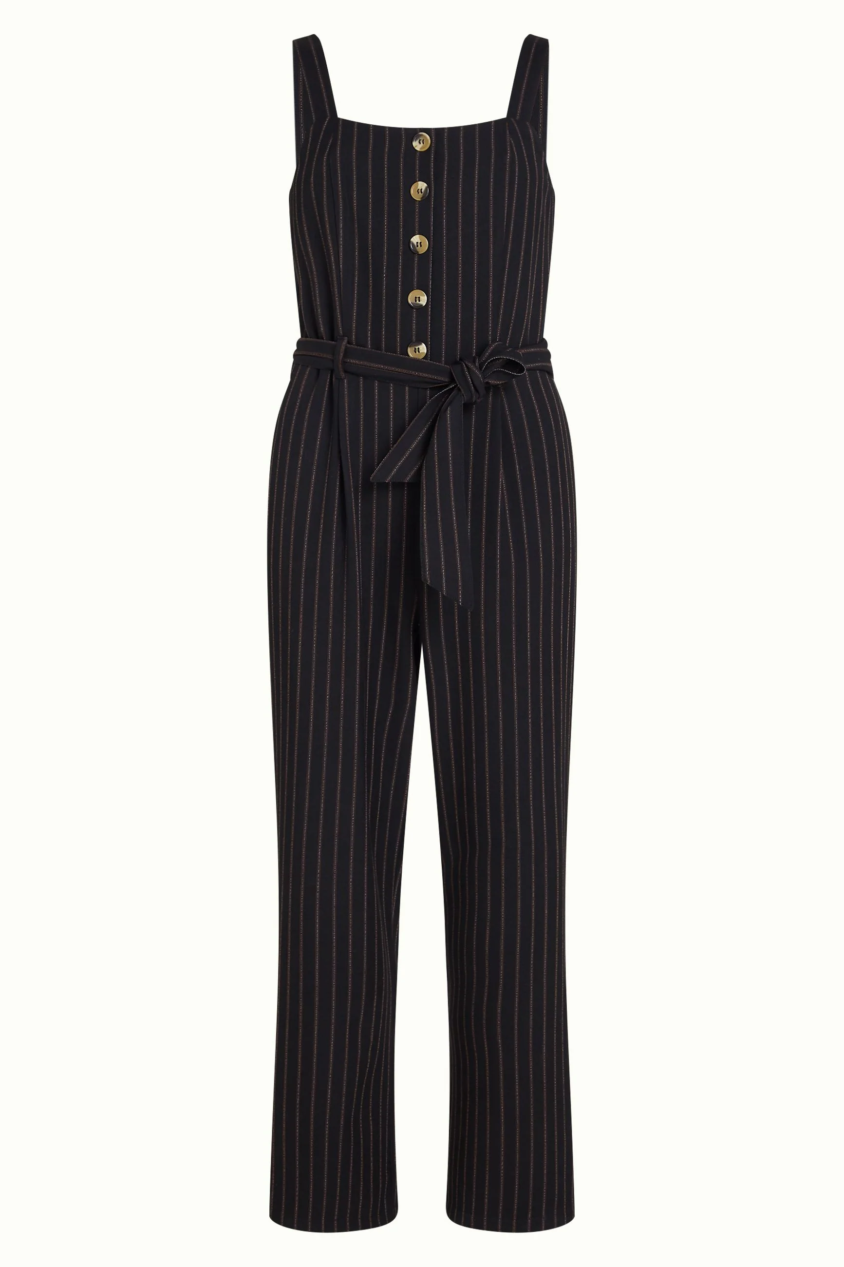 % King Louie Ines Jumpsuit Ziggy Stripe, schwarz