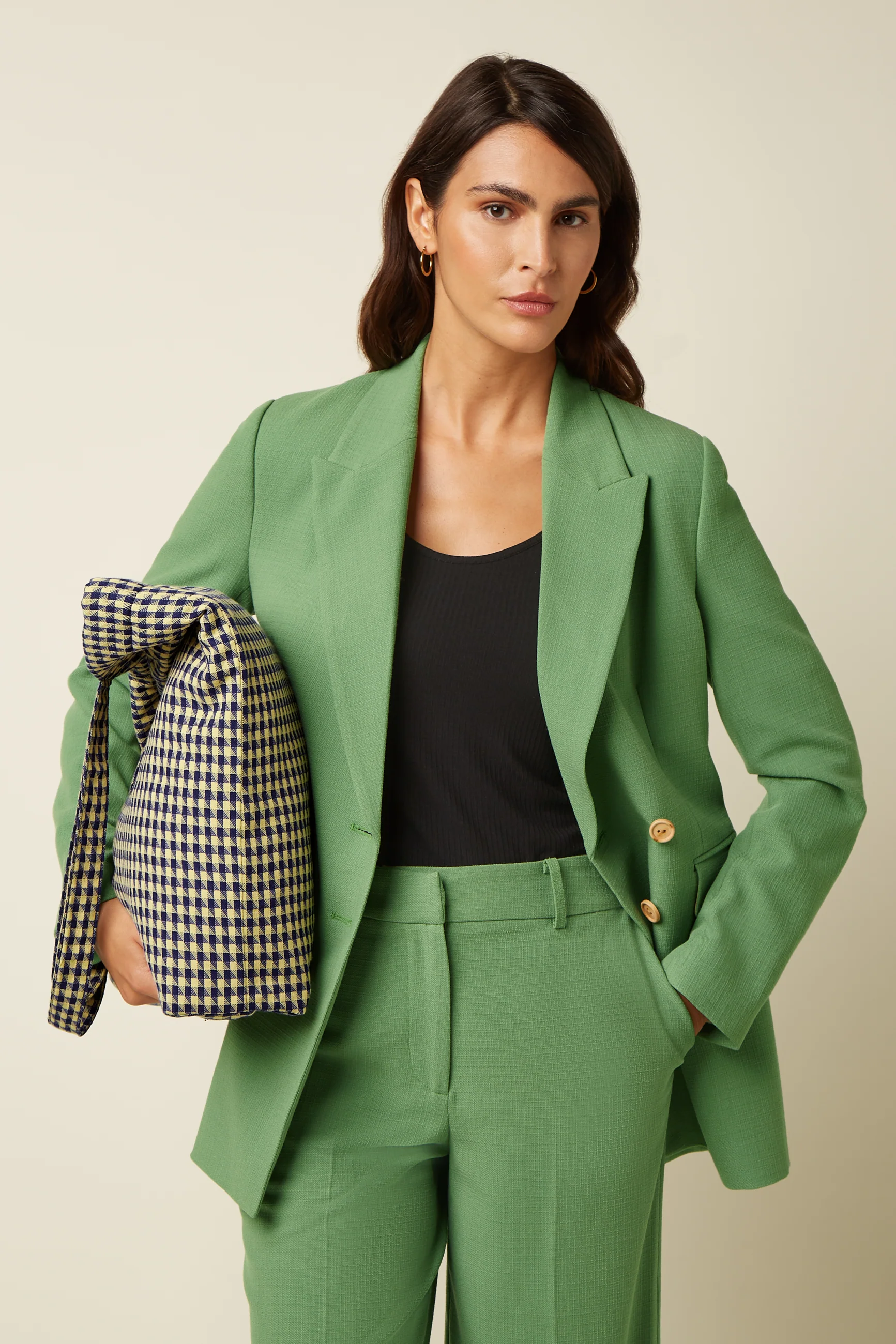 King Louie Shopper Pretty Check , Farbe Mazarine