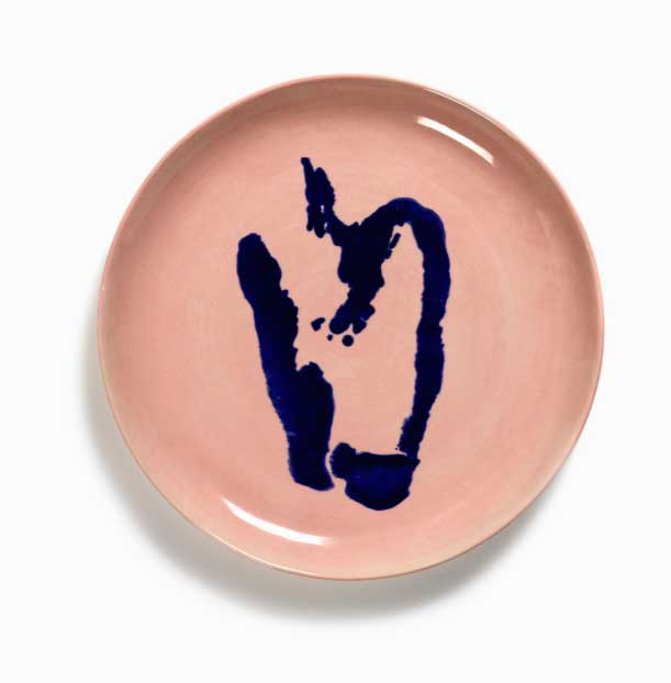 Ottolenghi Teller M delicious pink - blue pepper, Paprika,  Feast, D. 22,5 cm   