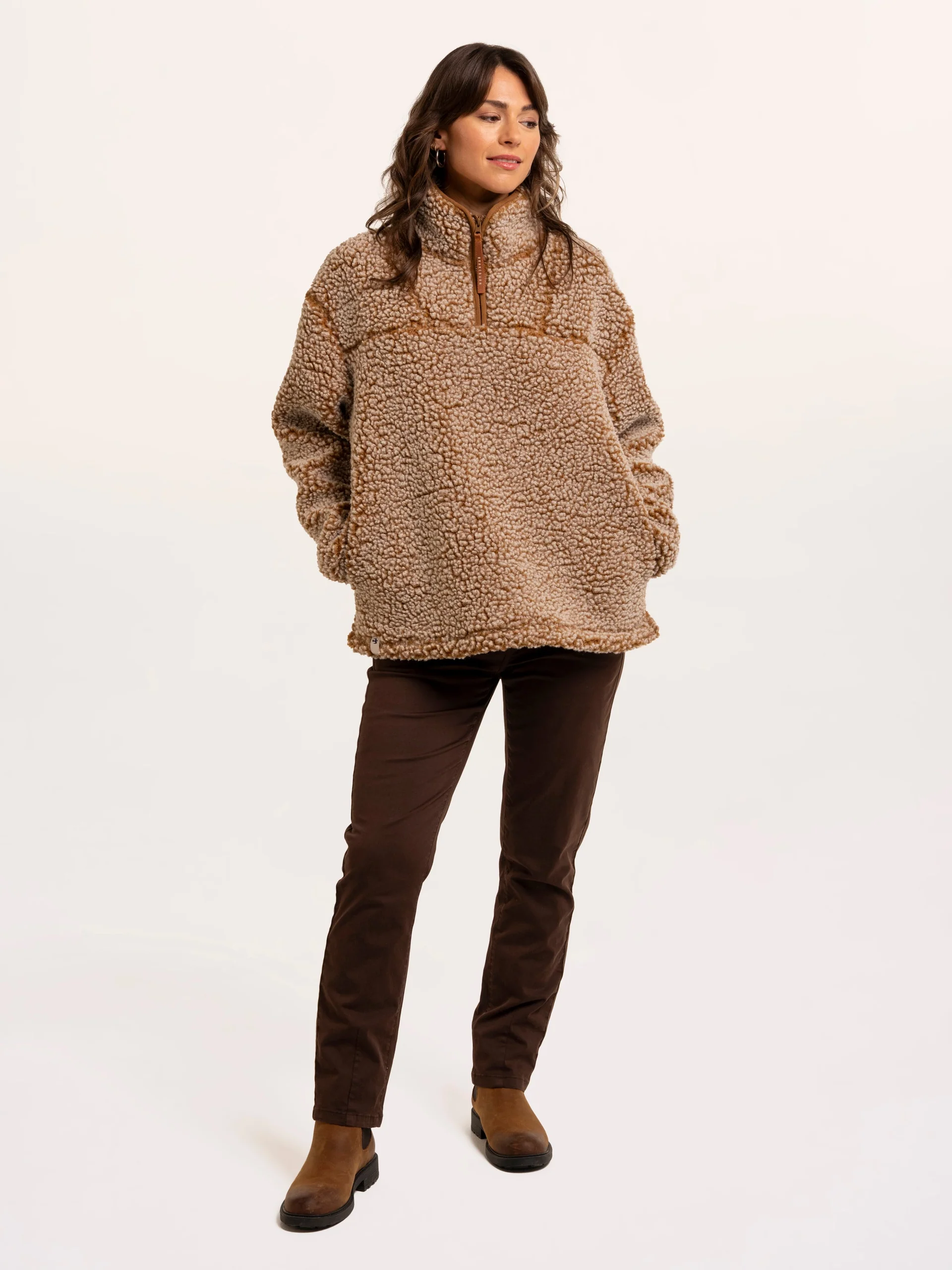 BRAKEBURN Fleece Pullover Mangerton textured 1/4 Zip Fleece