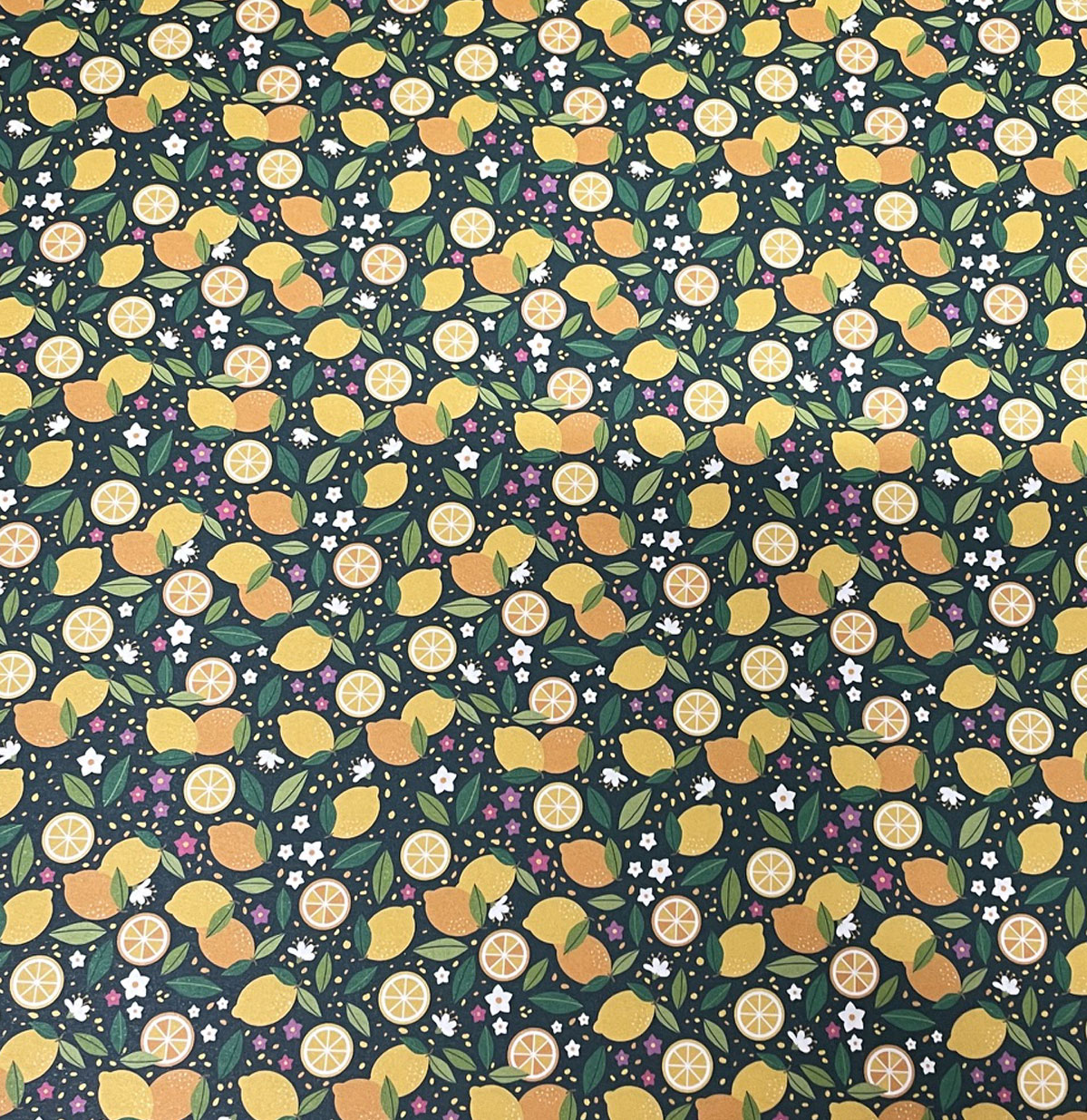 Geschenkpapier Limoncello, ca. 50 x 70 cm, kleine Zitronen