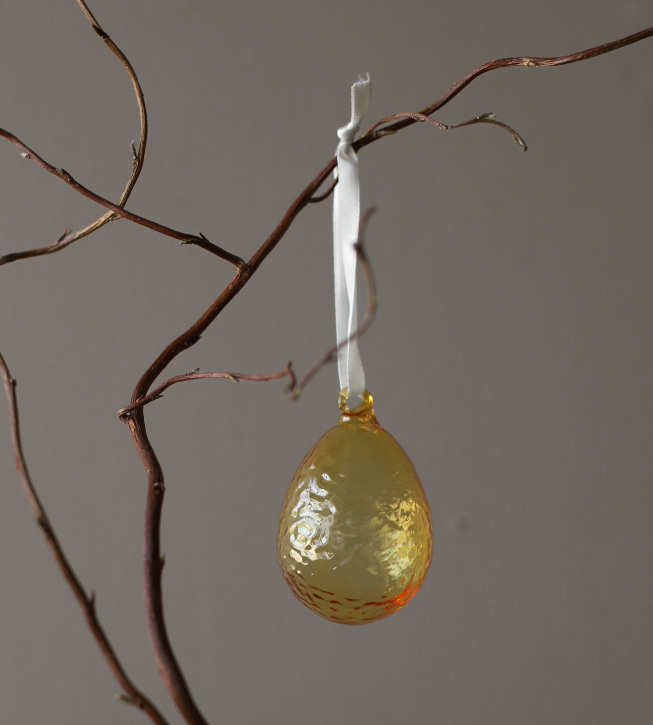 COOEE Design GRY Hanging Egg Honey (2 Stück) , Glasei zum Hängen 2er Set 