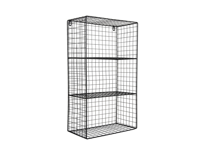 Wall Rack Reja Large,  Schwarz, ca.60 x 35 x 17 cm  