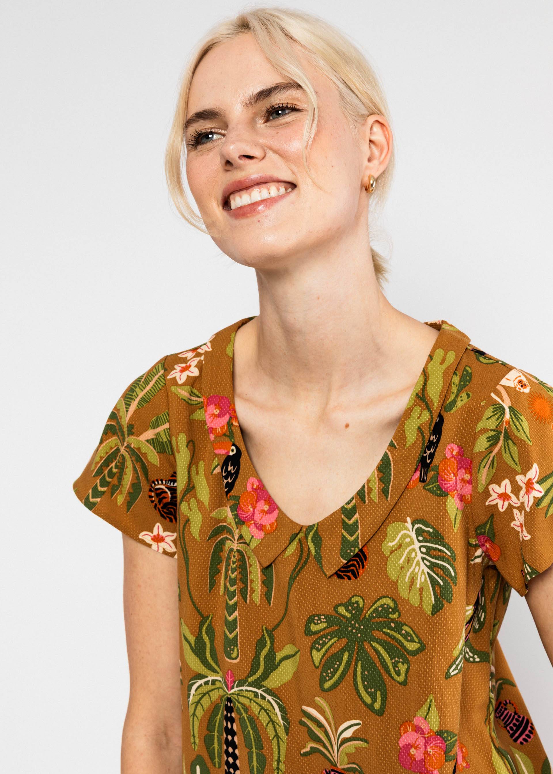 Blutsgeschwister Sommerbluse Feed the Birds - tropical reverie