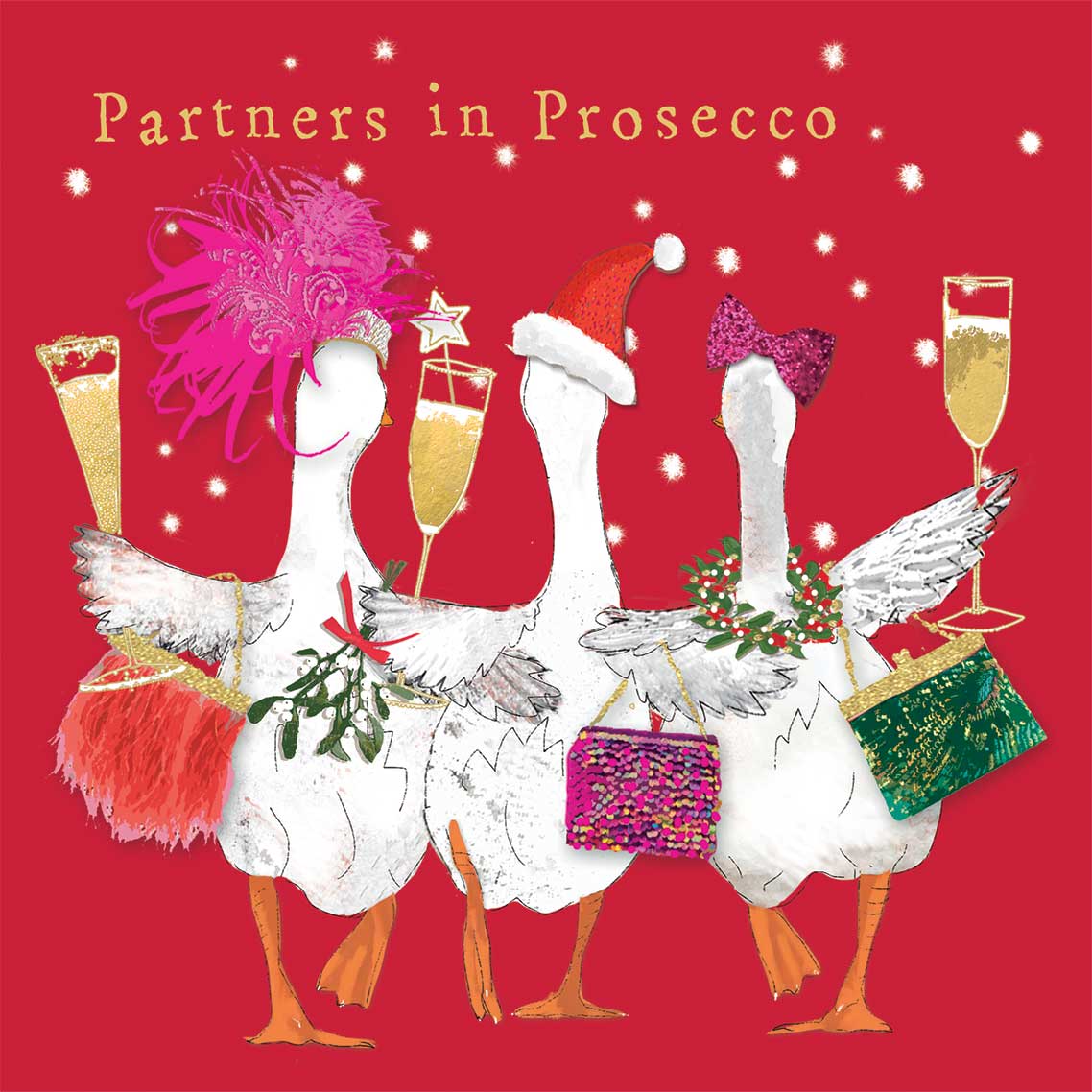 Papierservietten Weihnachten/ Silvester "Partners in Prosecco" , 33 x 33 cm   von PPD  