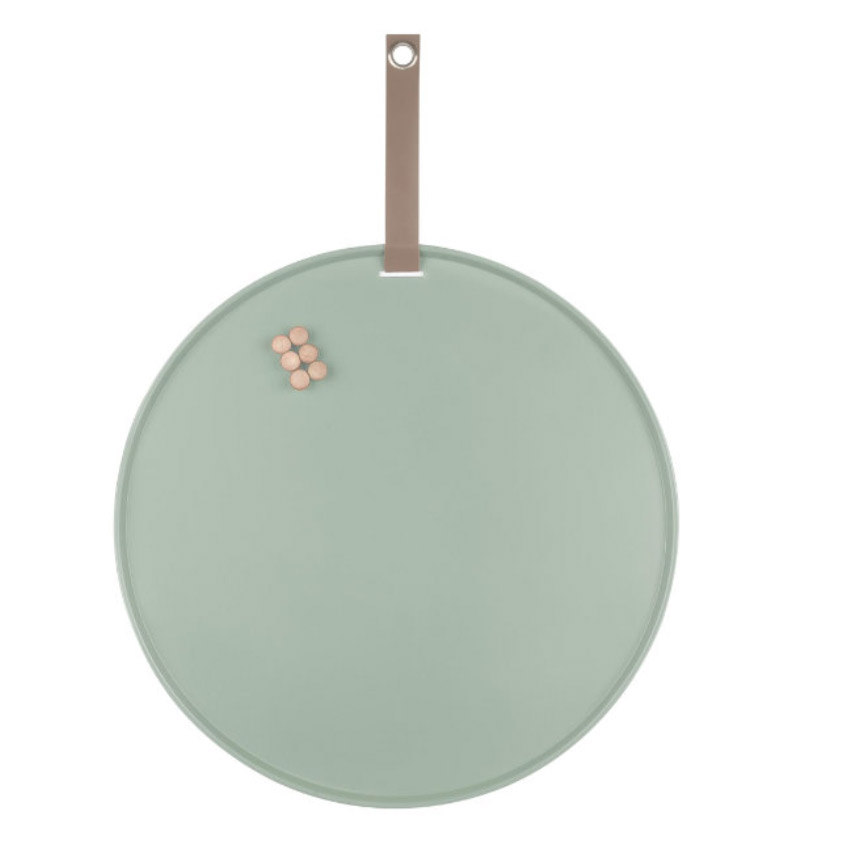 Memo Board Perky, Magnetwand rund Salbei  Grün / Grayed jade, D. ca. 50 cm 