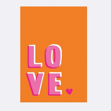 YAY Card Postkarte NEON Love